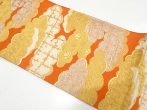 アンティーク　雲に唐草・古典柄織り出し袋帯（材料）